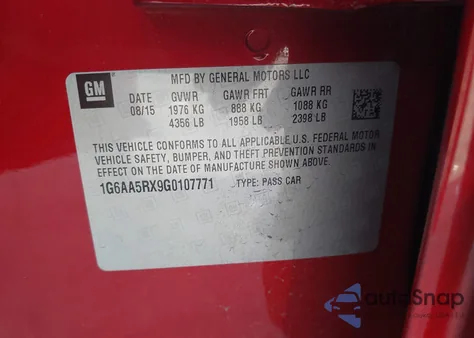 2016 Cadillac Ats z USA, uszkodzony, nr VIN 1G6AA5RX9G0107771